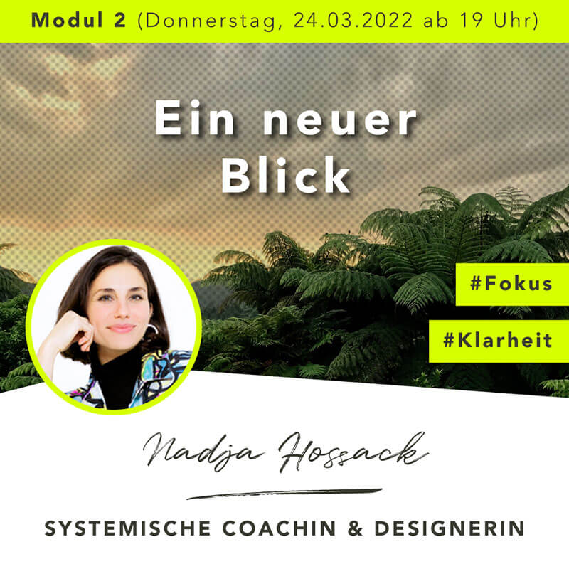 Where is now? Onlinekurs Modul 2 - Ein neuer Blick - Nadja Hossack